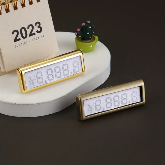 Metal Base Jewelry Number Cube Tags Pop Pricing Sign Display Stand