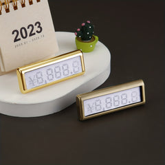 Metal Base Jewelry Number Cube Tags Pop Pricing Sign Display Stand
