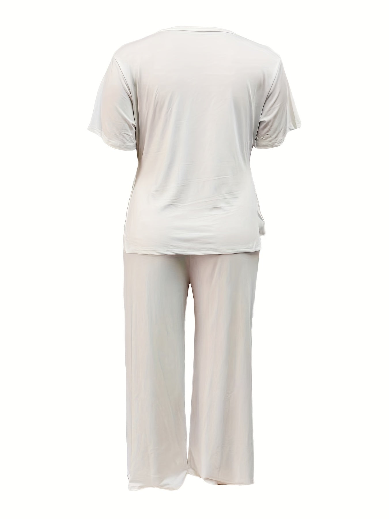 Women's Plus Short Sleeve V Neck Knot Top