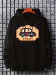 'London' Print Hoodie Hoodies For Men Men s Casual Pullover Hooded Sweatshirt