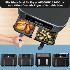 Rectangular Silicone Air Fryer Liner 21x14 Non Stick Dual Zone Baking Tray