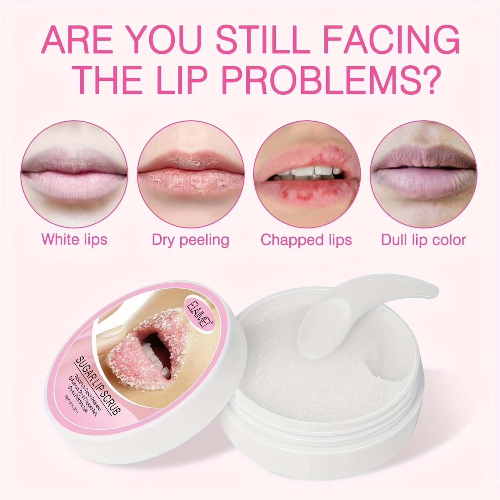 Organic Sugar Lip Scrub Exfoliator for Smooth Lips