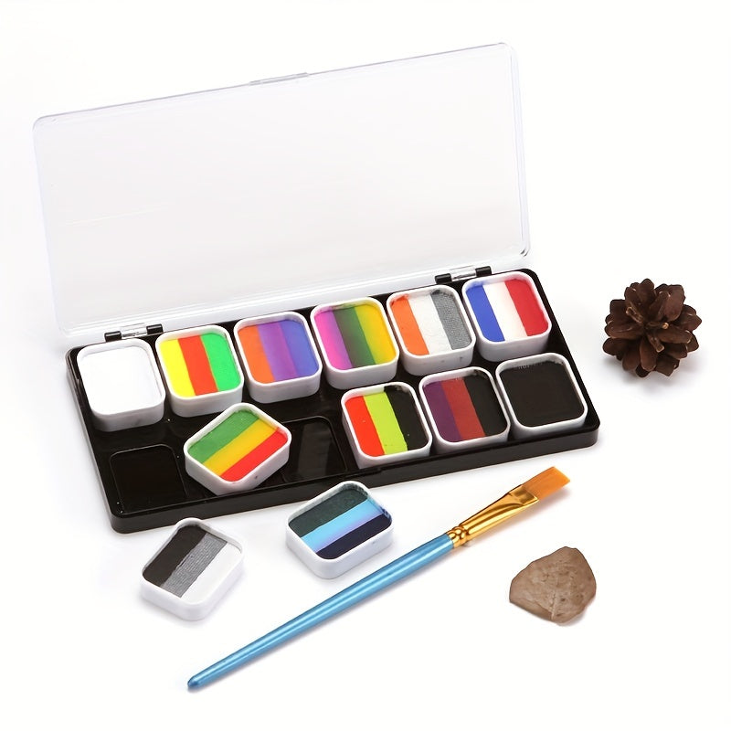 12 grid Face Paint Body Paint Box Water soluble Paint