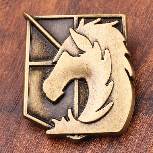 Metal Pins for Men Horse Flower Wings Sword Brooches