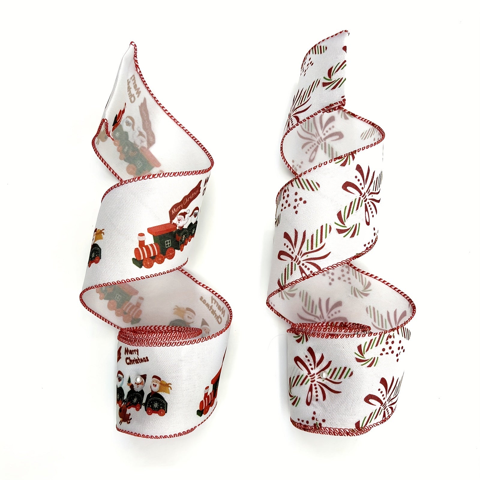 Christmas Ribbon For Holiday Trees Wrapping Ribbon Xmas Decorative Ribbons