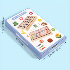 Wooden Recognition Box Educational Puzzle with Number Matching Shape Sorting