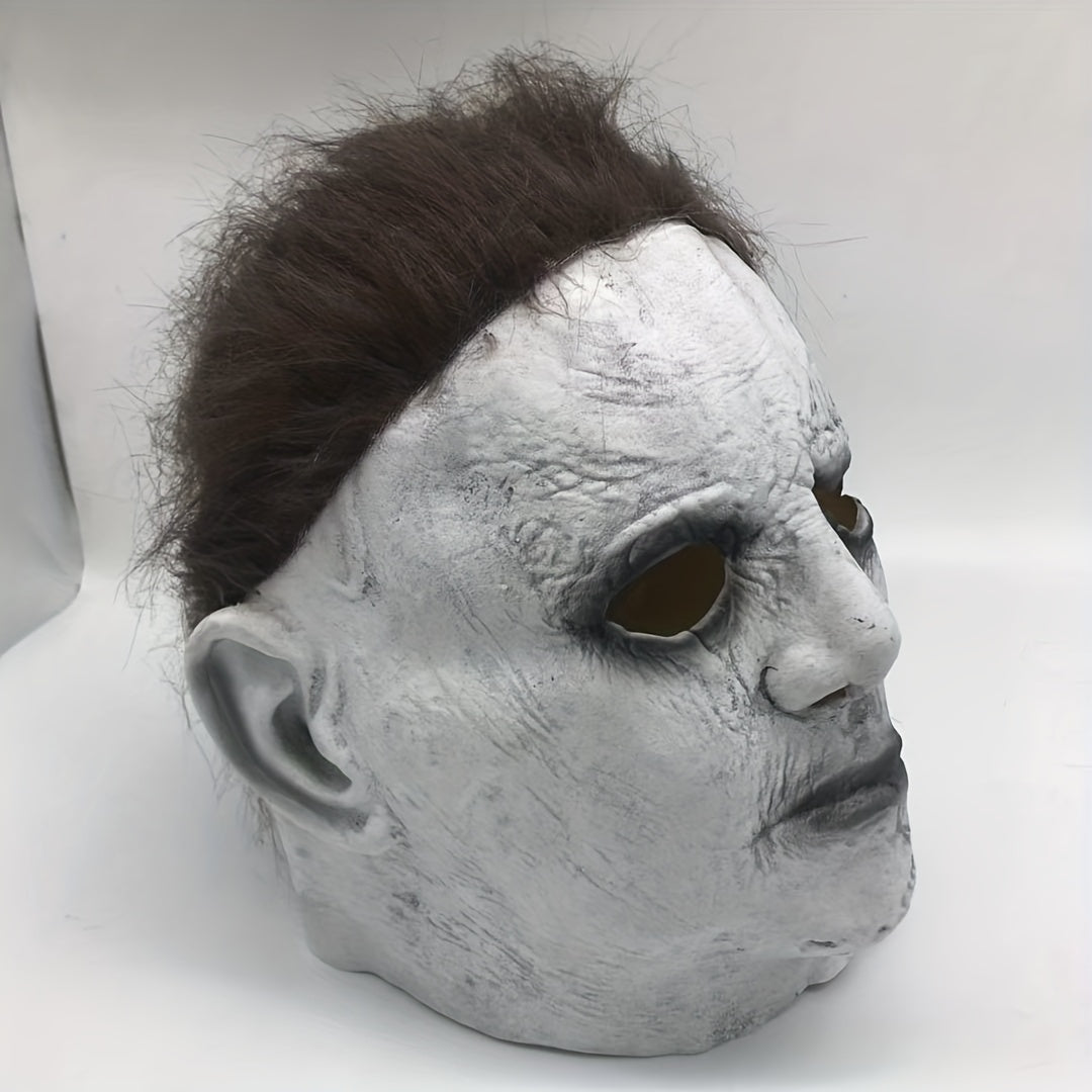 Halloween Latex Gray Mask Horror Headgear Party Prop