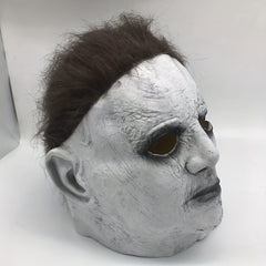 Halloween Latex Gray Mask Horror Headgear Party Prop