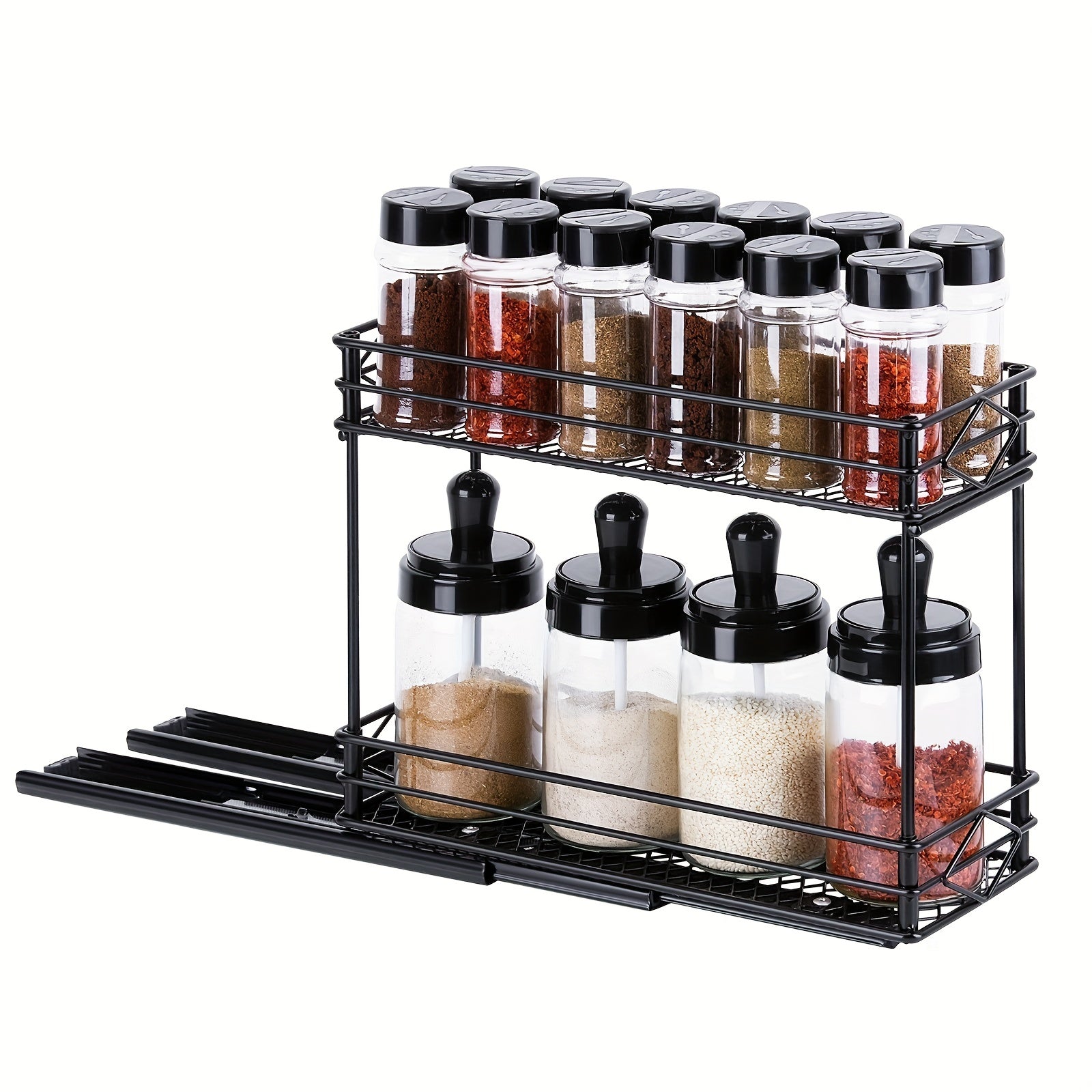 Pull Out Spice Rack Kitchen Organization