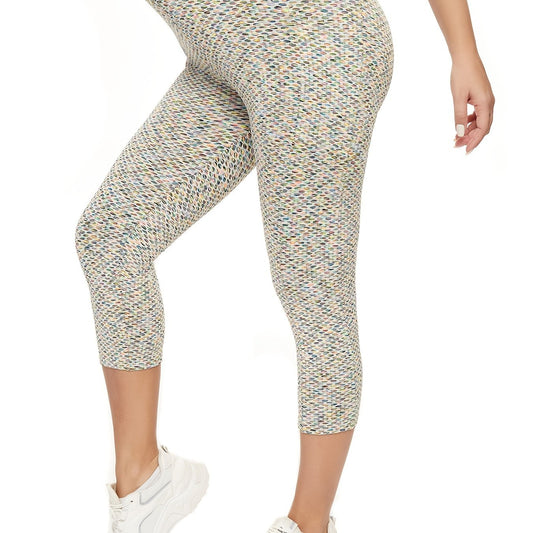 Honeycomb Yoga Leggings with Pockets, Butt Lifting Fitness Workouts