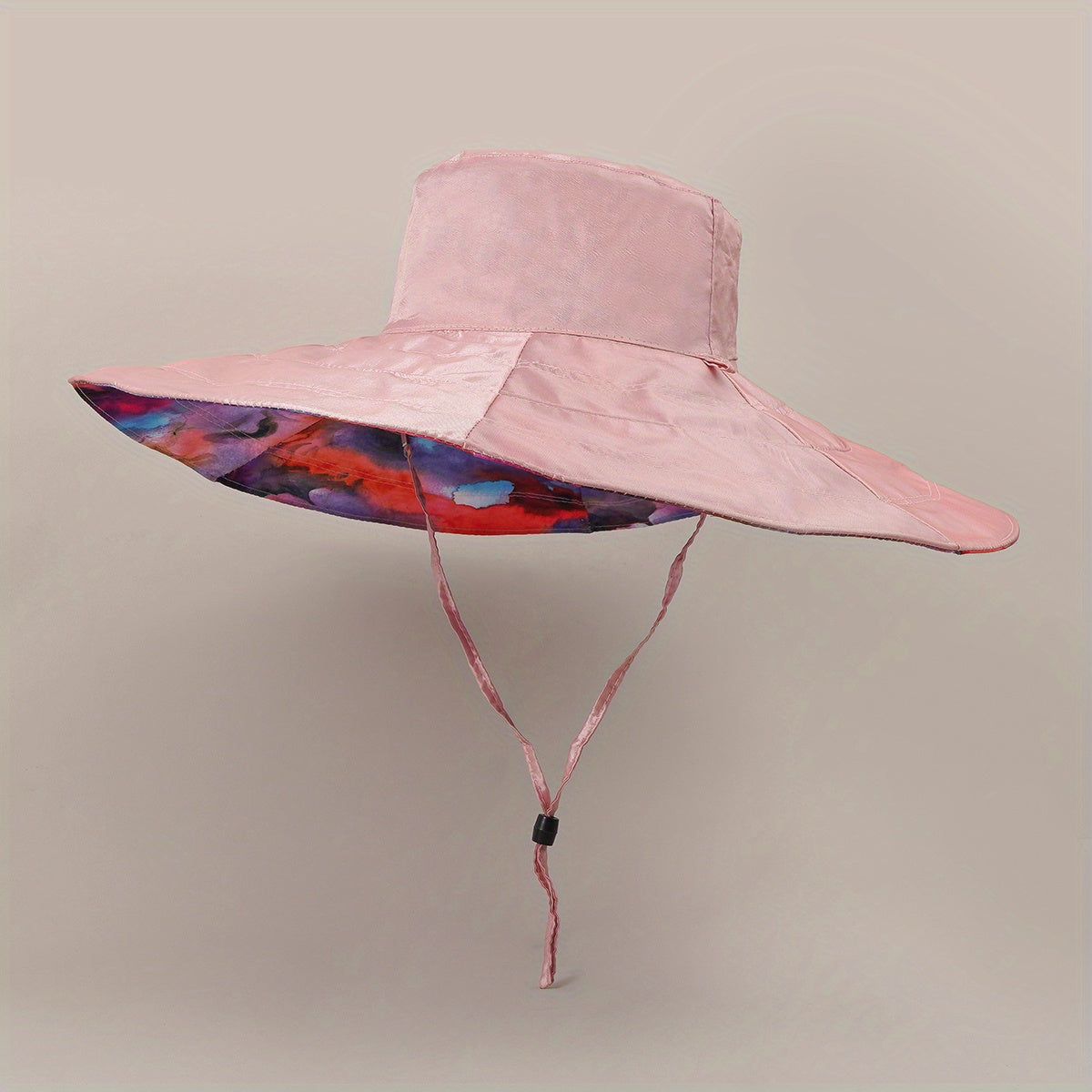 Tie Dye Print Reversible Sun Hat Wide Brim Bucket Hat UV Protection