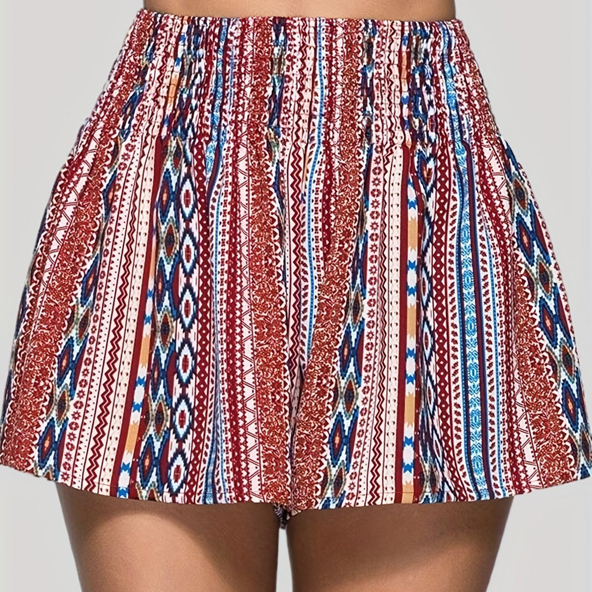 Geo Print High Waist Shorts for Spring & Summer