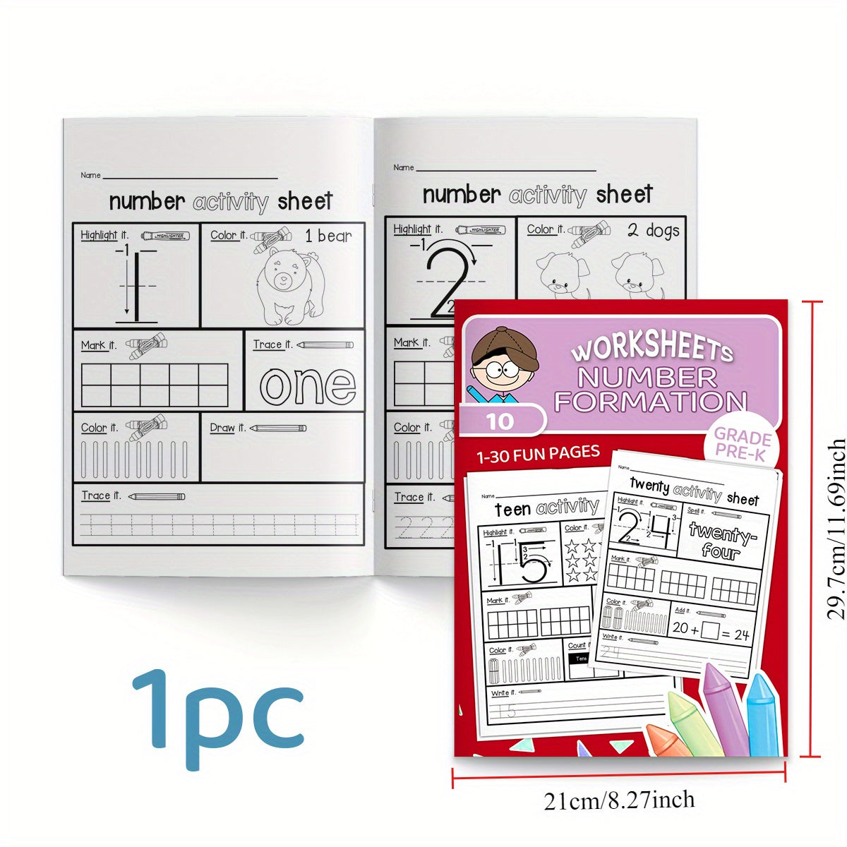 Interactive Number Practice Workbook - Math Book for Kids