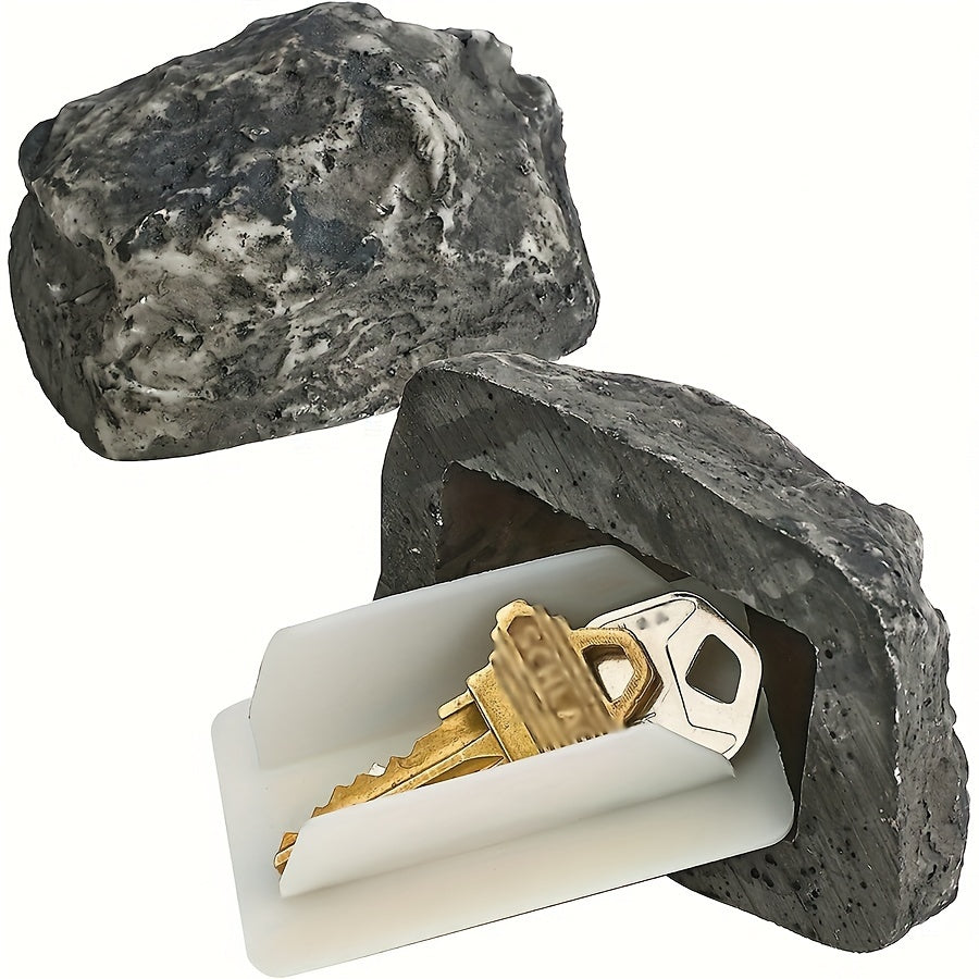 Stone Box Key Storage Resin Hidden Safe Deposit Indoor Outdoor Decor