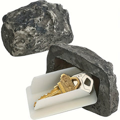 Stone Box Key Storage Resin Hidden Safe Deposit Indoor Outdoor Decor