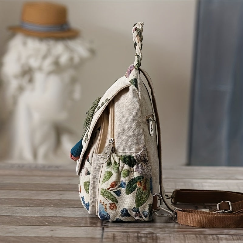 Vintage Ethnic Style Backpack Retro Bohemian Travel Daypack
