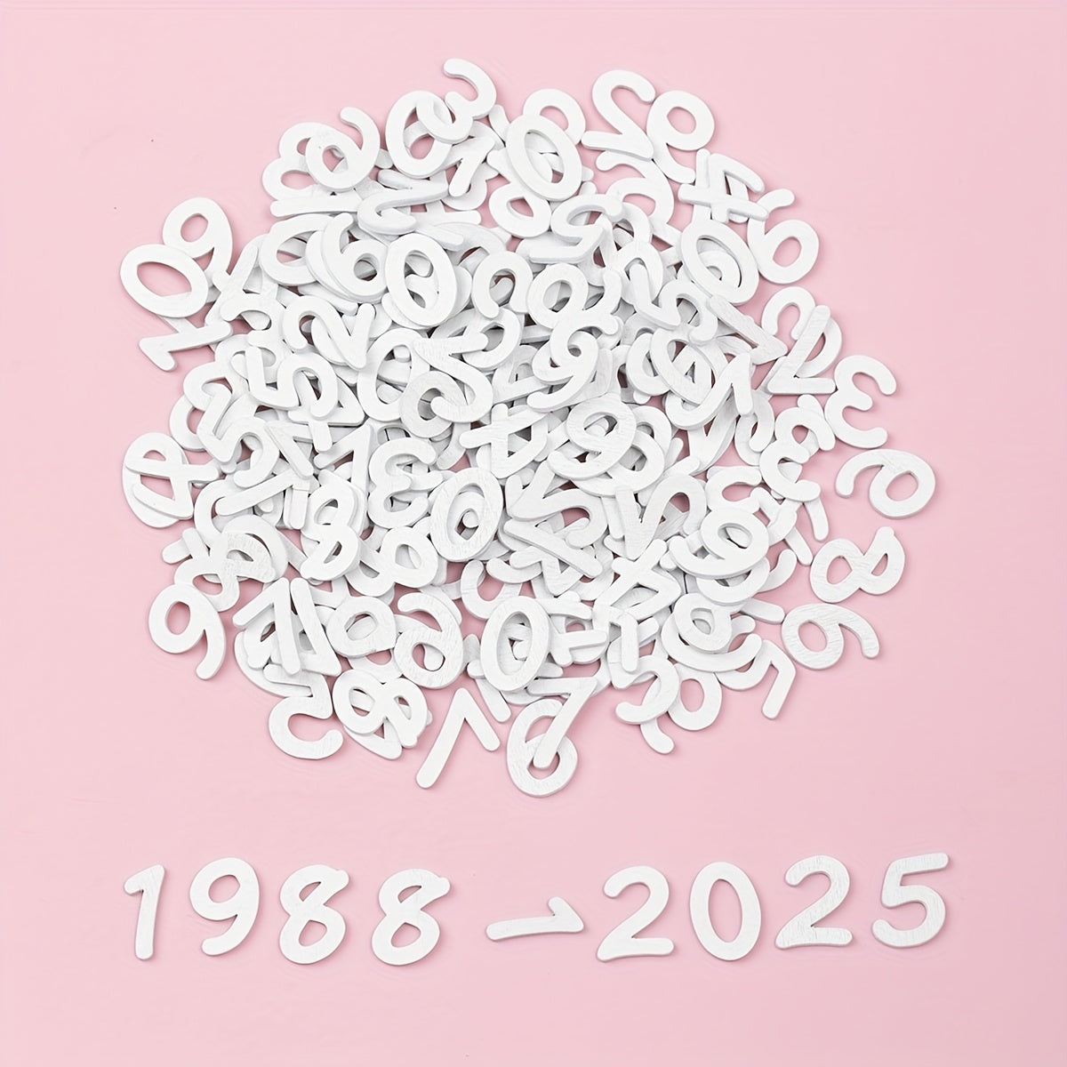 200pcs 15mm Wooden Letter and Number Shapes for DIY Craft Natural Wood Pieces