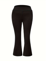 Women's Plus Size High Waist Flared Leg Pants
