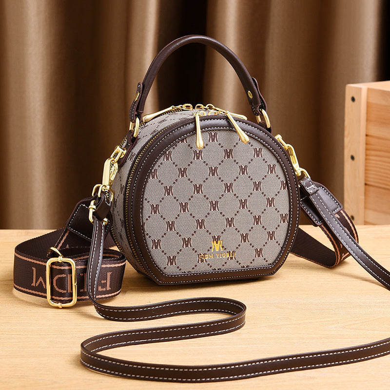 Stylish Vintage Pattern Handbag Faux Leather Shoulder Bag