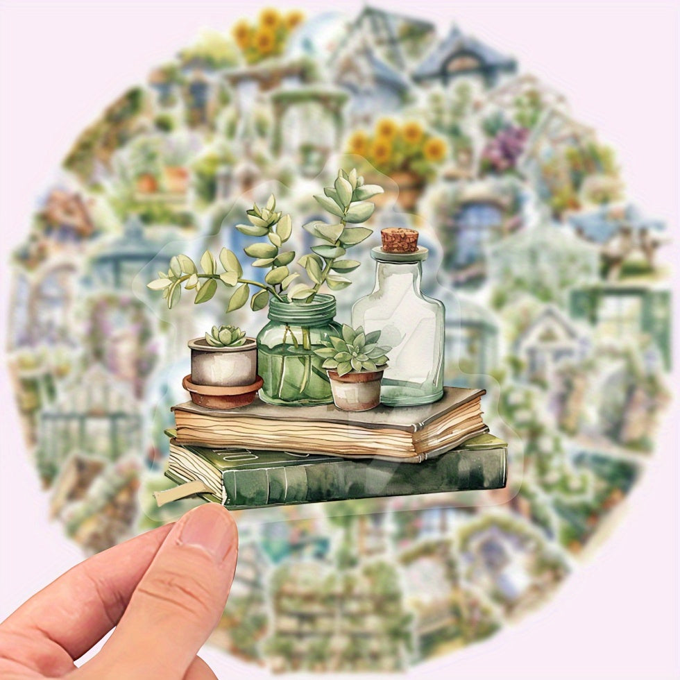 50 Pack Garden Theme Stickers for Laptop Phone Car Water Bottle Scrapbooking