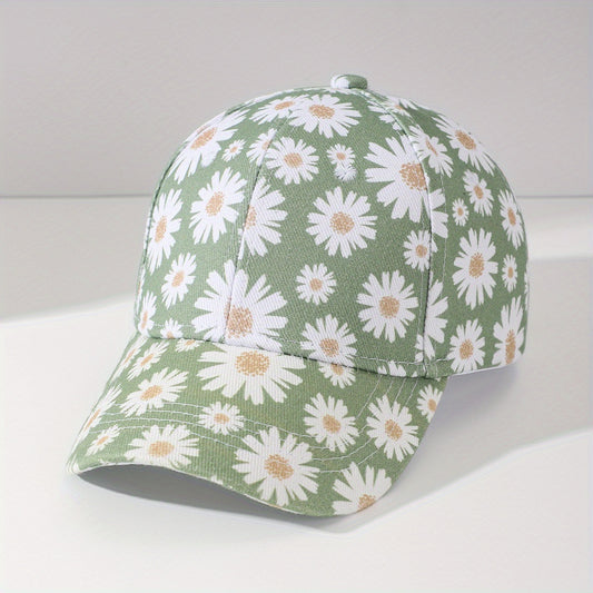 Men's Flower Sun Hat Baseball Cap for Running Outdoor Activities
