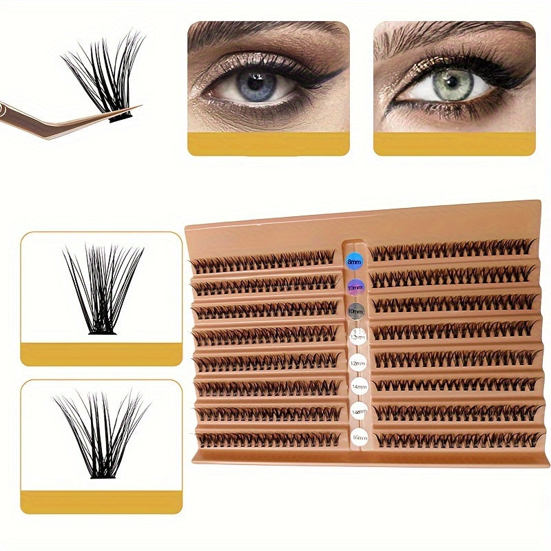 Natural Look Lash Clusters Wispy D Curl Eyelash Extension 16mm