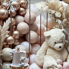 120pcs Brown Balloon Nude Rose Golden Double Filled Skin Tone Balloon