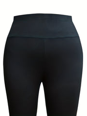  Solid High Waisted Flare Leggings