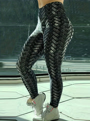  Random Print High Rise Skinny Pants