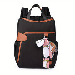 Large Capacity Backpack with Silk Scarf for Outdoor Travel
