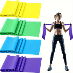 4pcs TPE Yoga Resistance Band Set Elastic Fitness Stretching Band