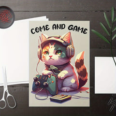 Baby Cat and Video Game Wall Sticker for Kids Room