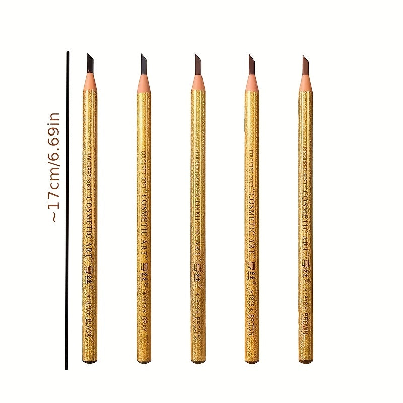 5 Colors Eyeshadow Pencil Drawstring Eyebrow Pen Waterproof Long Lasting Makeup