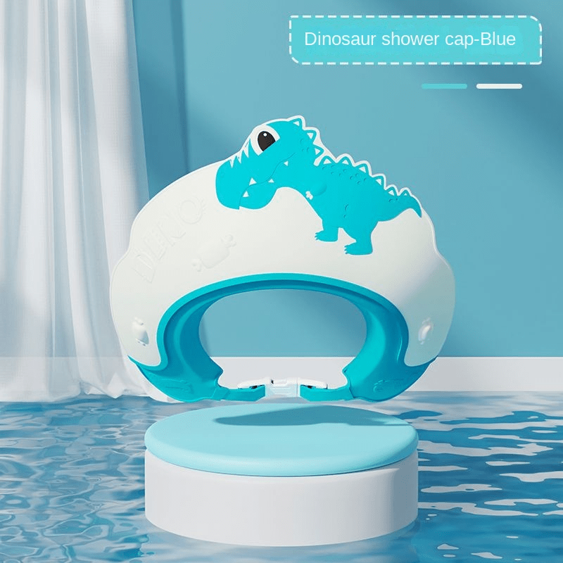 Baby Shampoo Cap Waterproof Ear Protector Dinosaur Pattern