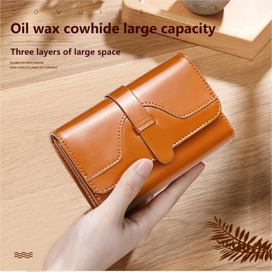 Vintage Trifold Wallet Clutch Portable Coin Purse Clutch