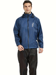 Men's Waterproof Rain Jacket with Hood - Lightweight Adventure Gear