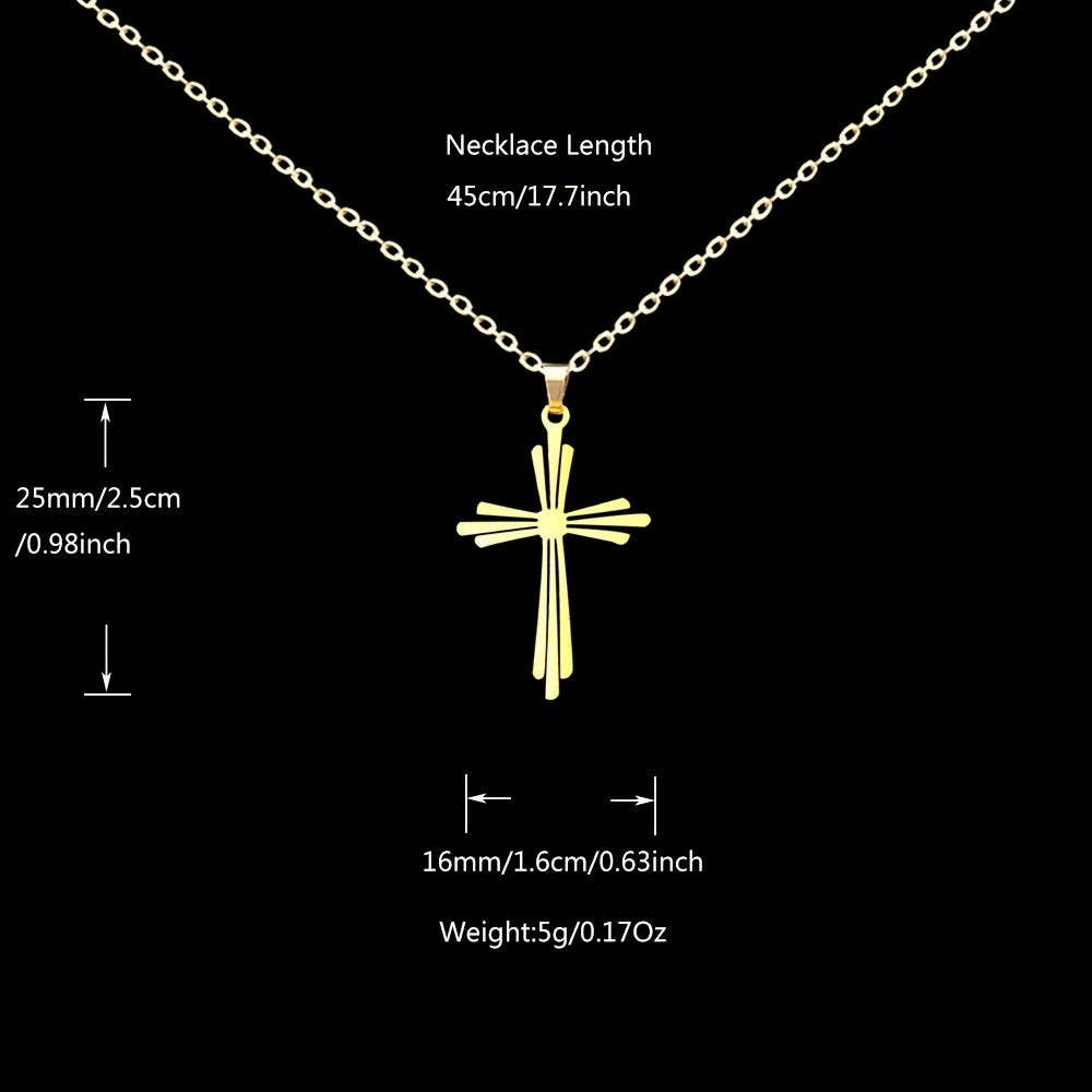 Lucky God Blessing Friendship Cross Pendant Necklace Box