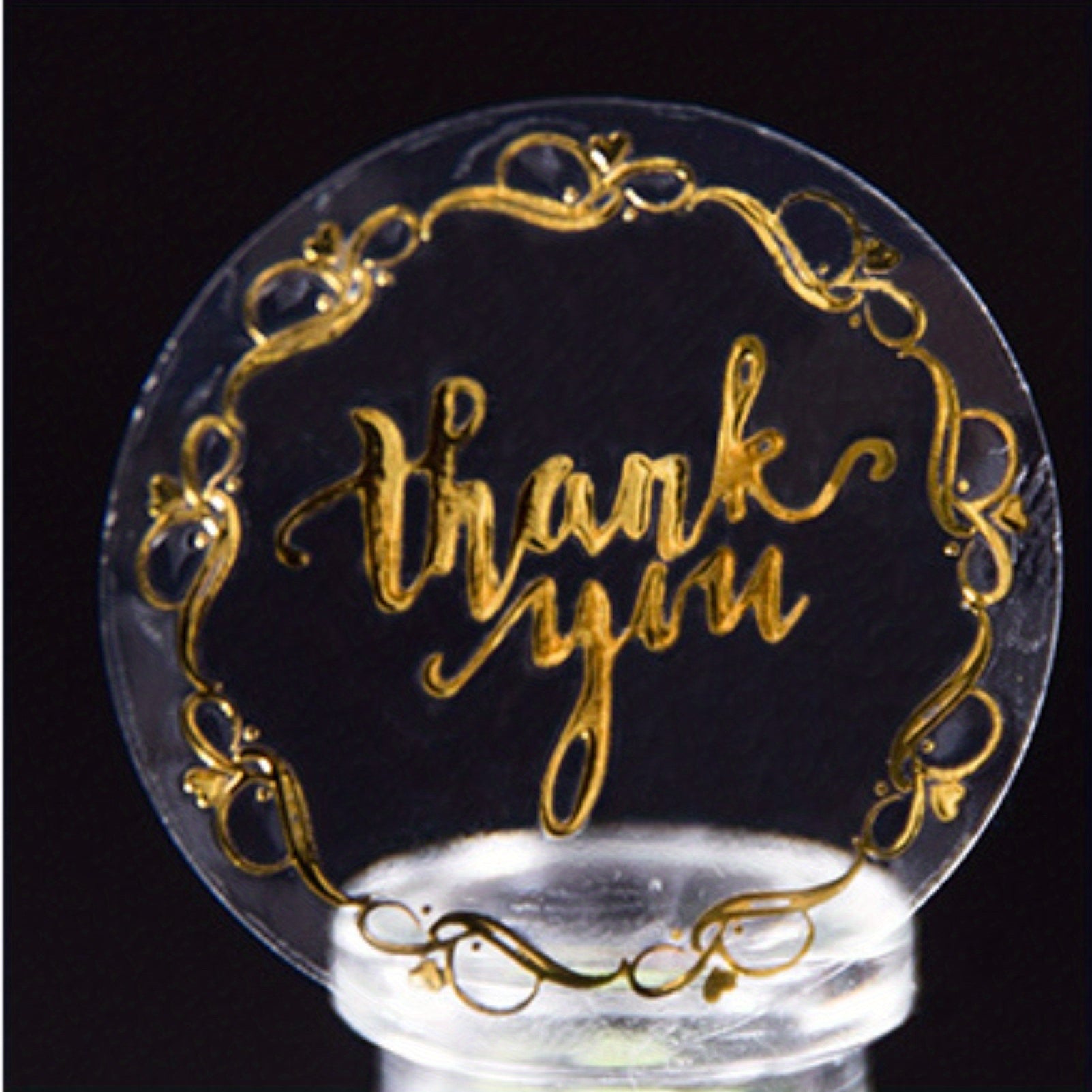 100pcs Thank You Love Stickers 1.18in Self Adhesive Labels