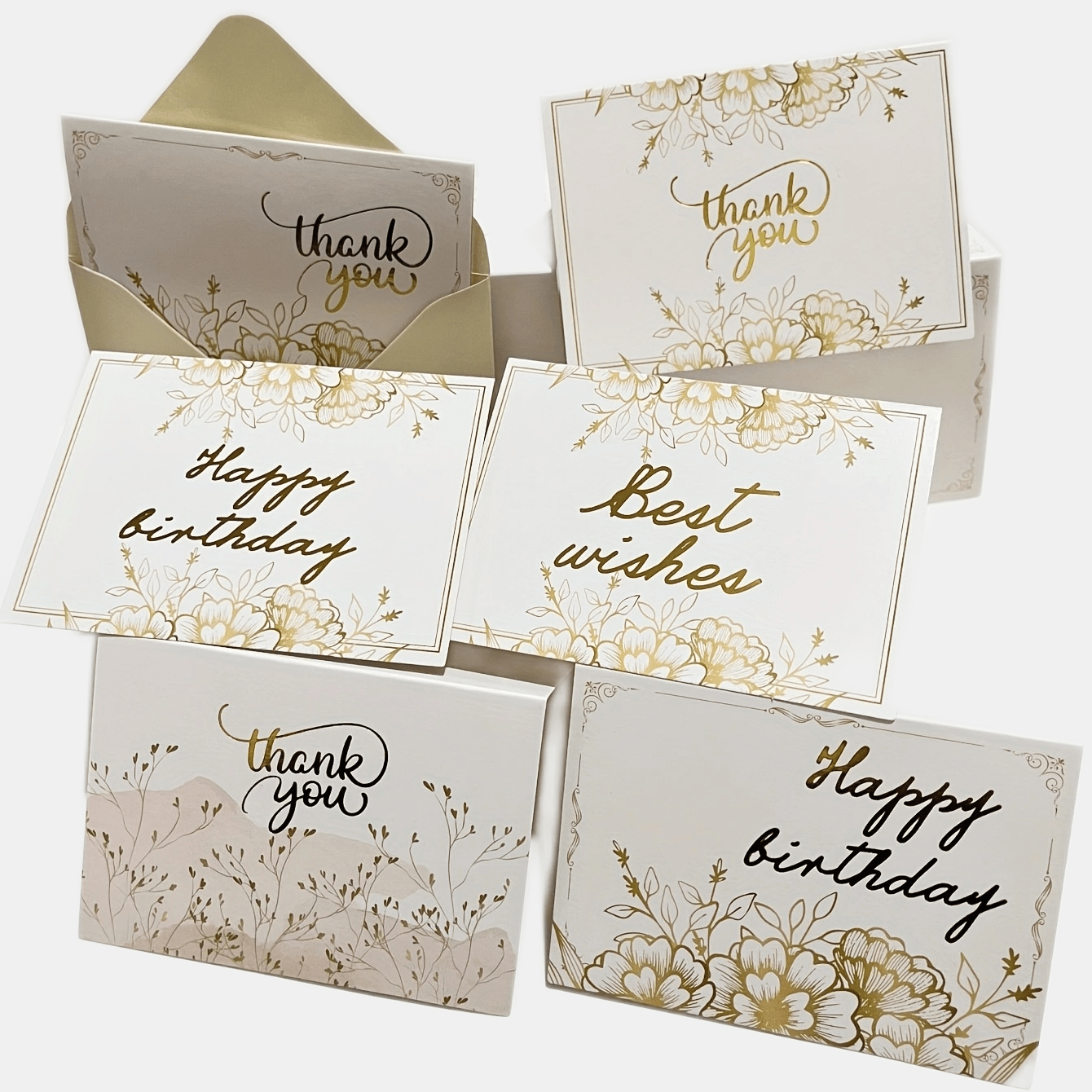 Thanksgiving Cards Set with Envelopes - Pack of 10