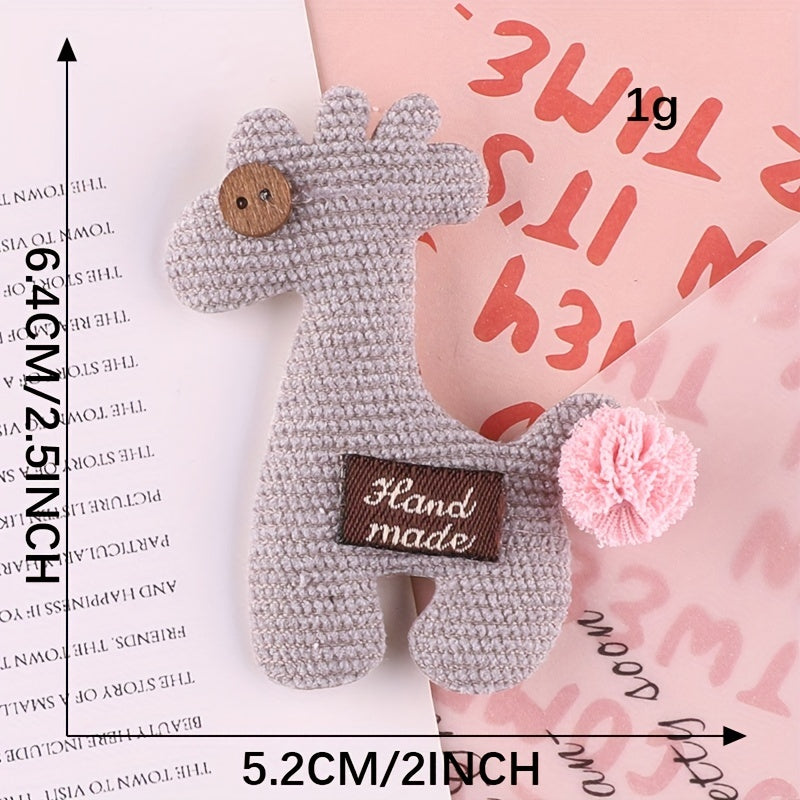 4pcs Plush Cartoon Animal Patches Girls Coat DIY Sewing
