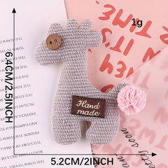 4pcs Plush Cartoon Animal Patches Girls Coat DIY Sewing