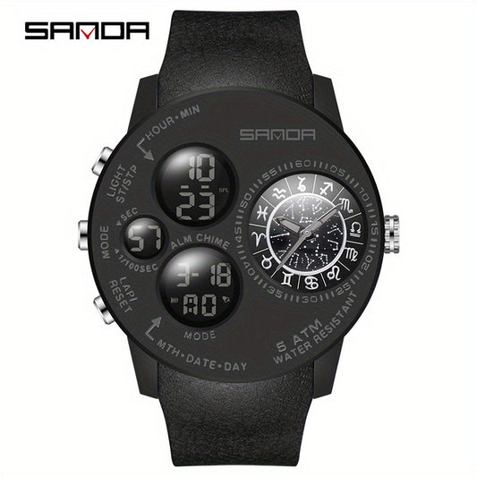 SANDA Large Dial Boy's Watch Waterproof Sports Watch