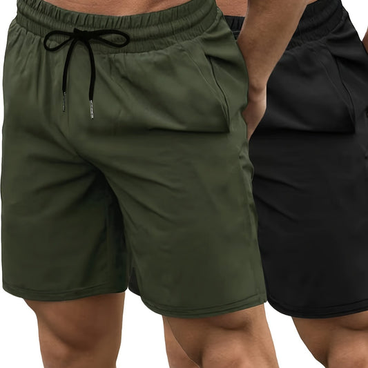 Men's Quick Drying Sports Shorts Drawstring Waist Breathable Active Shorts