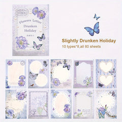 80pcs Vintage Scrapbook Supplier Retro Stickers Antique Paper