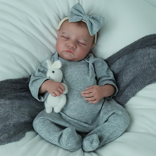 18 Inch Realistic Vinyl Levi Reborn Doll Fully Vinyl Body with Hand Painted Hair