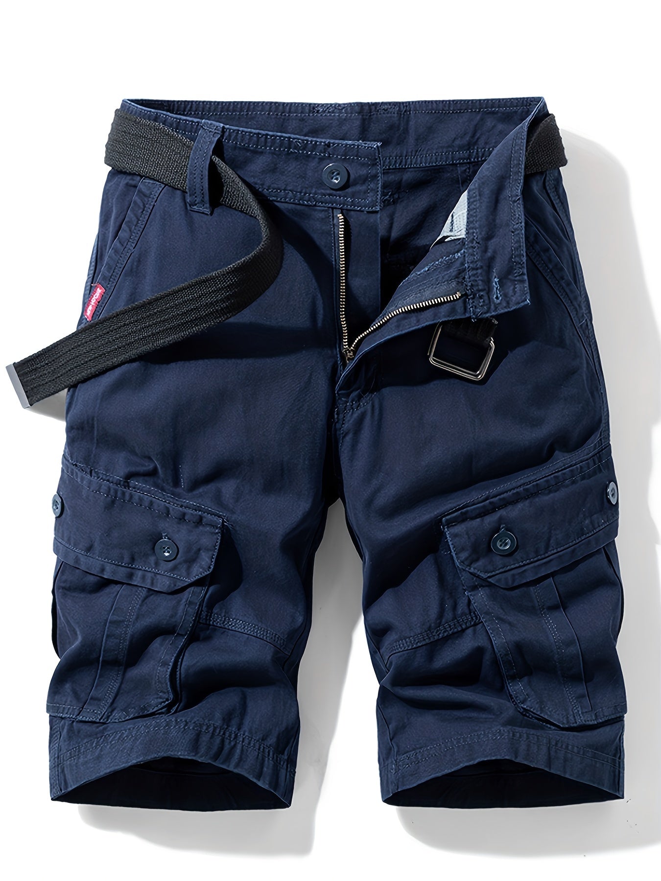 Men's Cotton Drawstring Shorts With Button Pockets for Summer