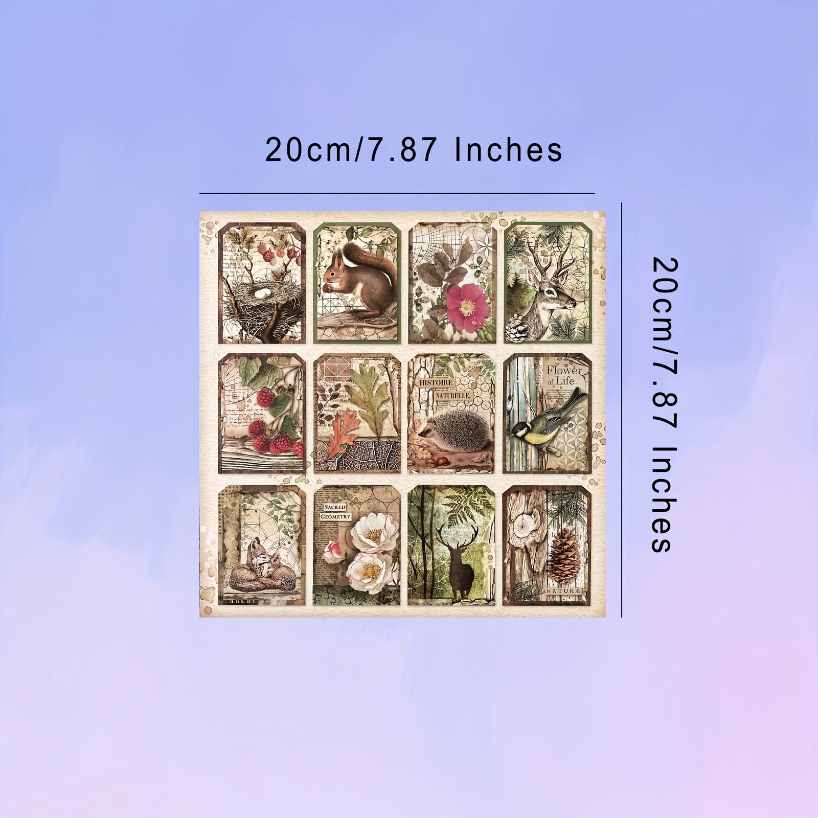 Vintage Forest Animal Paper for Bullet Journal Scrapbook DIY