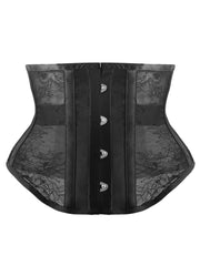 Floral Lace Strapless Corset Tummy Control Lace Up Body Shaper