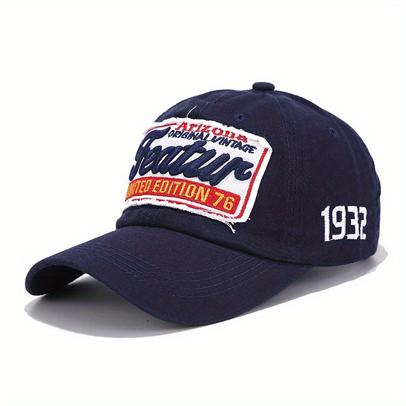 Vintage Letter Embroidery Baseball Cap Cotton Hip Hop Sunscreen Sports Hat