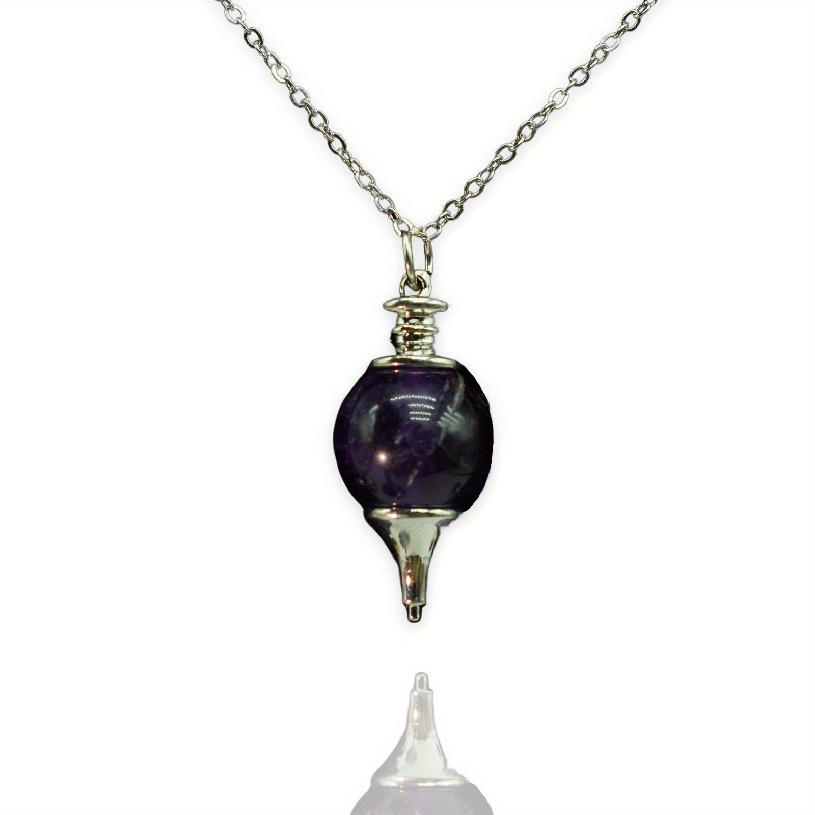 Soul Pendulum Roundness Healing Crystal Necklace Wire Wrapped